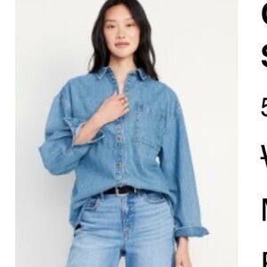 Old Navy Classic Blue Denim Shirt